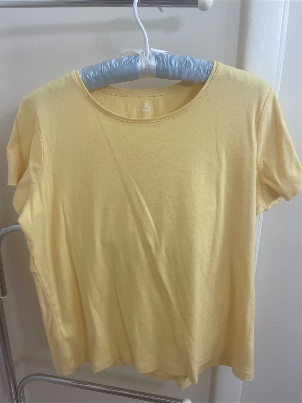 St. John's Bay Essential Tee Short Sleeve Tee in Pale Yellow